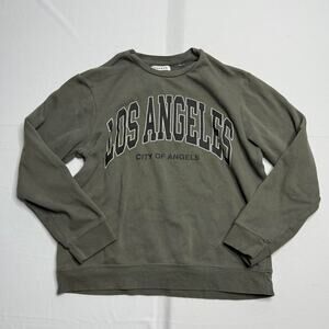 Pacsun Khaki Green Crewneck Los Angeles Sweatshirt Size Medium